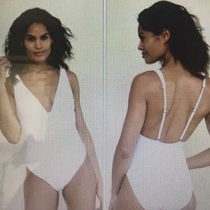 NWT Andie Swim Sardinia Rib One Piece Swimsuit in White